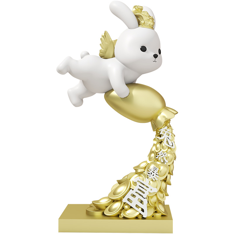 客厅创意兔e子摆件家居装饰品玄关酒柜电视柜前台乔迁新居之喜礼