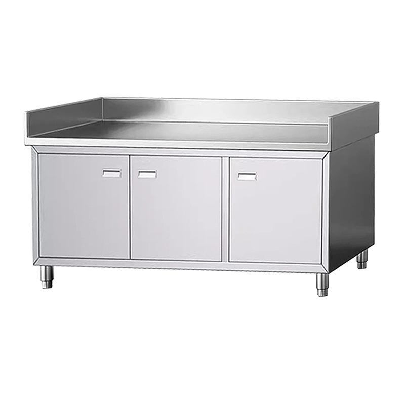 304不锈钢加厚工作台厨房打荷台三边围操作台饭店W餐饮酒店切菜桌