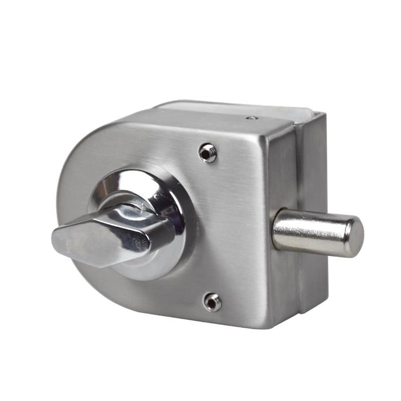 玻璃门地锁地f插免开孔地插销玻璃门锁单门双门不锈钢卫生间浴室