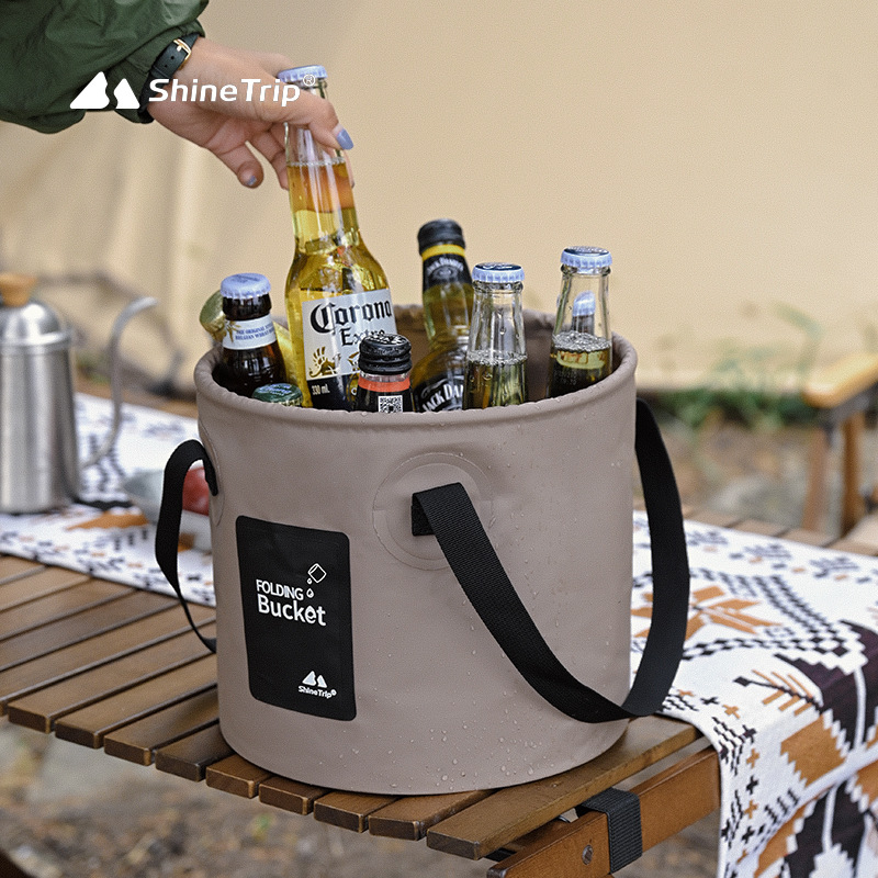 山趣户外露营折叠水n桶加厚耐高温大容量水桶野外洗手盆便携储物