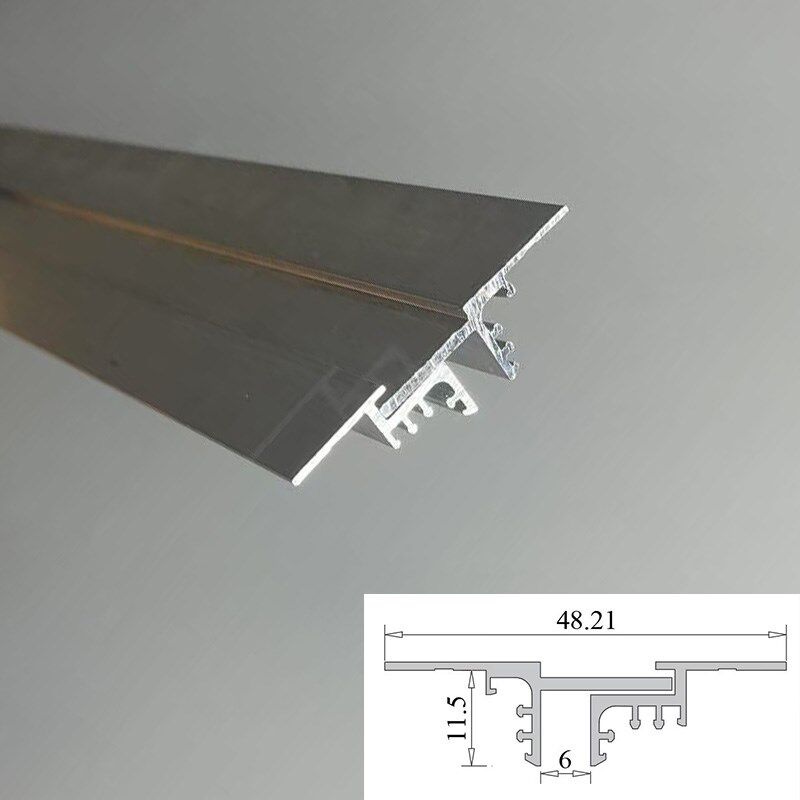 工装石膏板伸缩缝收口铝槽天花吊顶阴影缝铝N合金型材工艺槽线条