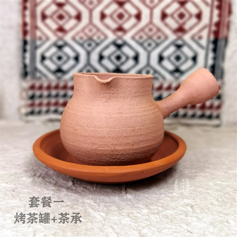 傣陶烤茶c罐雷响茶壶复古风侧边把壶煎药西双版纳粗陶柴烧家用