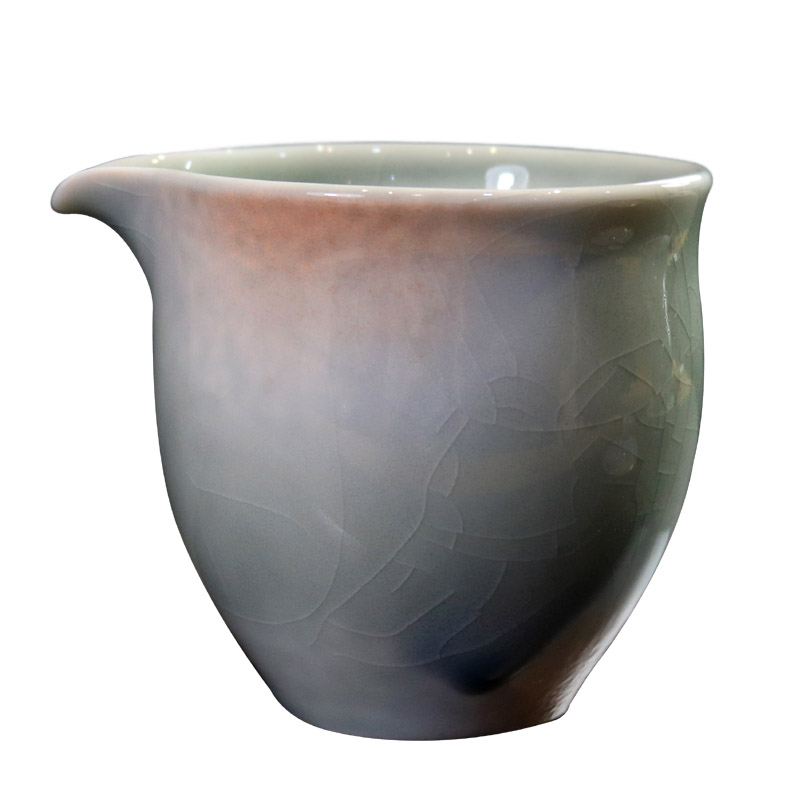 古法盐烧公道杯复古开片台湾A茶海高档分茶杯家用陶瓷功夫茶具