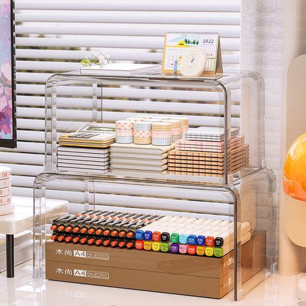 透明桌面文件收纳架书架书本桌子上置物架公室公室文件放置架,收纳整理,书桌收纳置物架,淘宝优惠券,粉丝福利购,淘宝优惠卷
