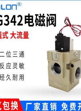 先导式电磁控制阀24V二位三通220V电磁先导阀VG342-5DZ/4/3/G/D/6