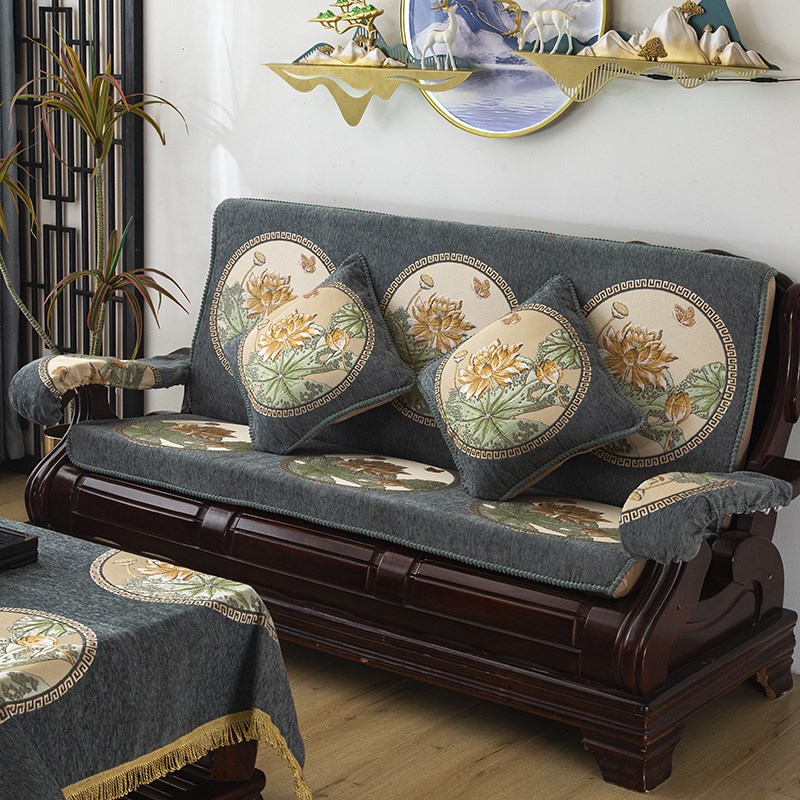 老式木头沙发垫中式长条连帮椅红木沙发坐垫可拆洗W高档次海绵坐