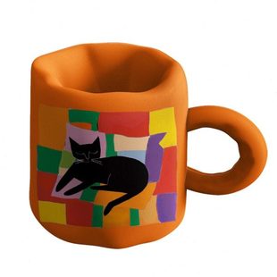 马蒂斯蜗牛剪纸上 布艺充棉笔筒杯子造型卷纸收纳桌面摆件 猫