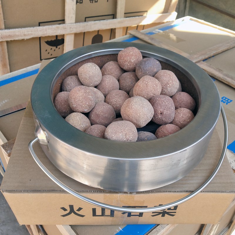 燃气烤鸭炉石仔座工程款烧鸭炉火山石架子石仔内胆耐火Y球续火石