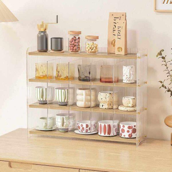 简约亚克力水杯架家用厨房多用途杯子收纳架桌面多层可拆卸易清理,收纳整理,书桌收纳置物架,淘宝优惠券,粉丝福利购,淘宝优惠卷