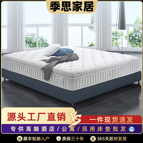 席梦思床垫家用软硬两用20cm厚双人1.8米1.5酒店公寓乳胶弹簧床垫