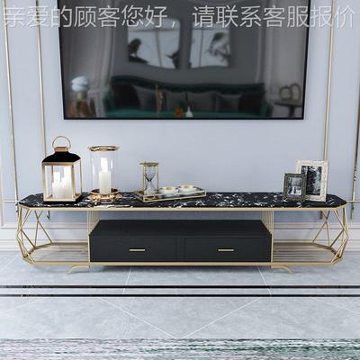 简约现代大理石电视柜钢化储玻璃地柜小户型客厅合XJY20041矮组柜