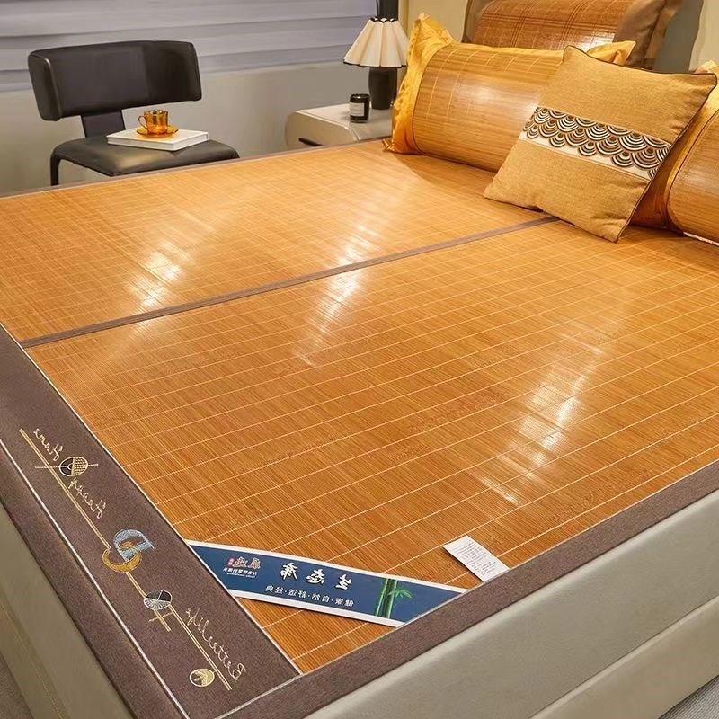 夏季竹席凉席竹子双面1.5家用1.8H双人可折叠草席学生宿舍席子