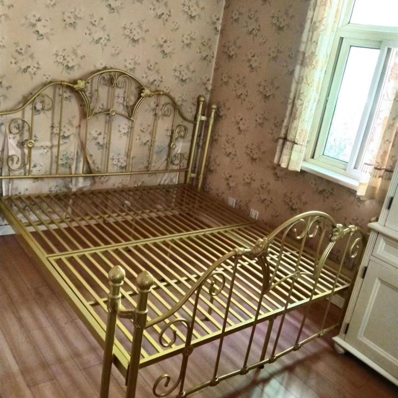 铁艺床/高档欧式床铁架床/铁艺床1.5 白色公主床P/床架双人床1.8