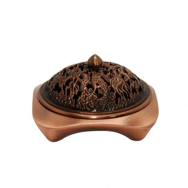 龙凤呈祥2-4小时盘香炉古铜色青铜家用复古室内合金香薰炉,家居饰品,香薰炉,淘宝优惠券,粉丝福利购,淘宝优惠卷