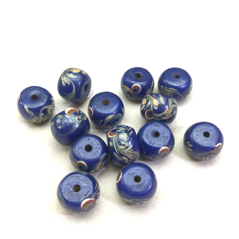 老琉璃凤尾老型珠散珠 diy隔珠搭配J手链饰品配饰 纯手工制作