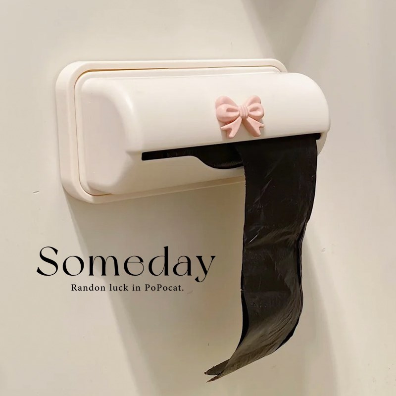 厨房抽取式垃圾袋收纳盒家用垃圾袋收纳神器壁挂式免W钉墙壁置物