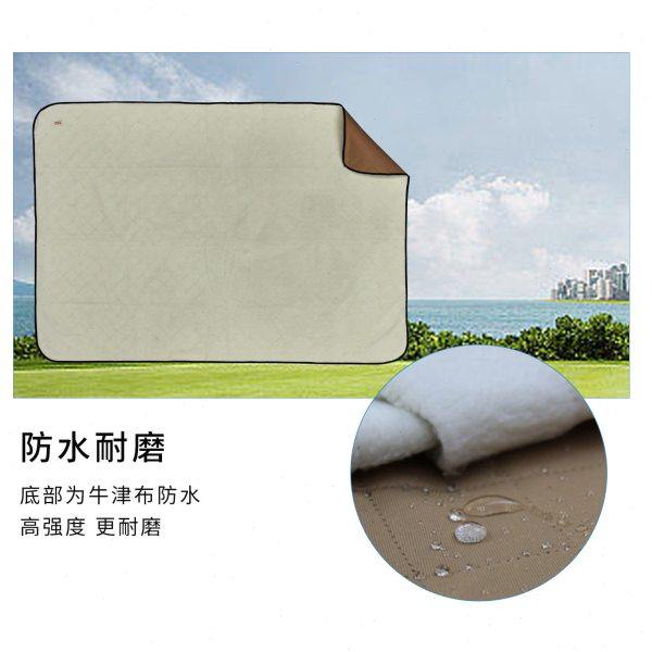 户外摇粒绒牛津布超声波绗缝毯子防水柔软露营毯防潮垫简约现代