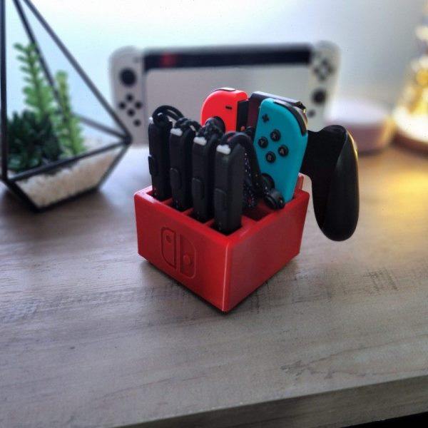 任天堂Switch游戏手柄Joycon握把收纳盒收纳箱置物架底座展示架