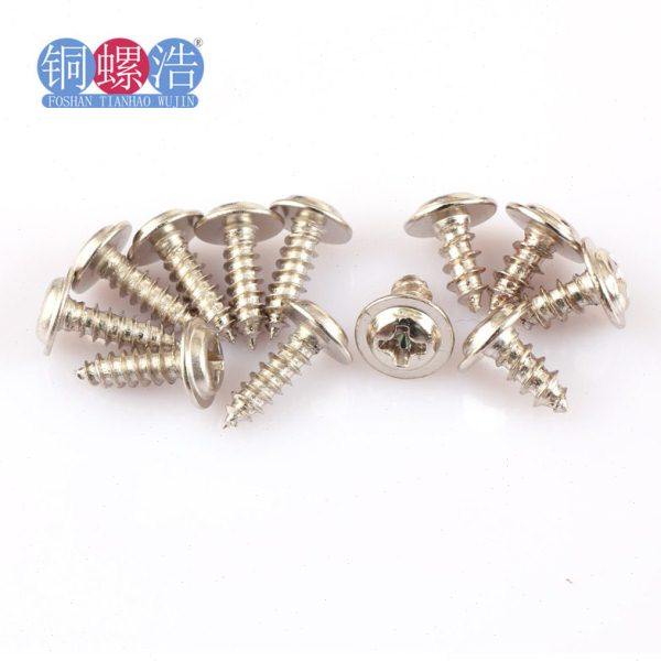 【M3.5】4.8级碳钢镀镍PWA十字圆头尖尾自攻螺丝钉多种表面电镀