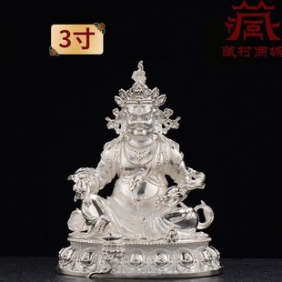 银黄财神铜像3寸随身佛家用现代用品摆件五路财神小铜像