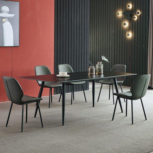 极简岩板餐桌椅组合长方形北欧轻奢家用小户型餐桌现代简约桌椅,住宅家具,岩板餐桌,淘宝优惠券,粉丝福利购,淘宝优惠卷