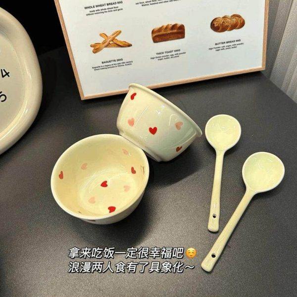 厂家ufu爱心米饭碗陶瓷碗釉下彩吃饭碗餐具家庭陶瓷餐具好看的碗,节庆用品/礼品,喜碗/敬茶杯,淘宝优惠券,粉丝福利购,淘宝优惠卷