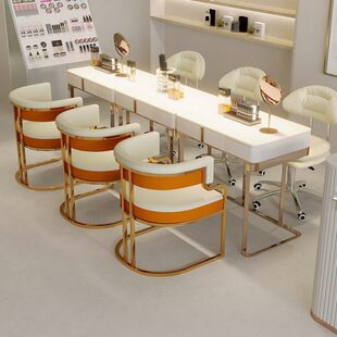 美甲店顾客专用椅子轻奢高档客人椅美容院接待洽谈椅子高级沙发椅