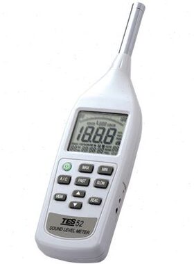 中国台湾泰仕可开13%票TES-52AA噪音计噪音仪分贝仪26~130db大范
