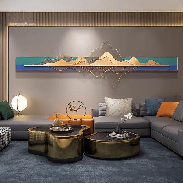 现代轻奢沙发背景墙面装饰挂件客厅墙上装饰品立体创意铁艺壁挂,家居饰品,壁饰,淘宝优惠券,粉丝福利购,淘宝优惠卷