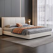 意式 极简科技布艺床主卧高端大气双人床轻奢现代简约少女生软包床