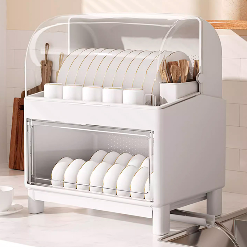碗筷收纳盒碗柜家用厨房台面w放碗碟收纳沥水架餐具装碗盘置物架