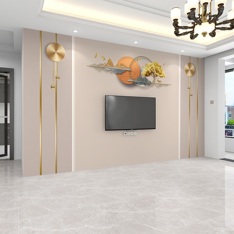 墙纸定制2025新款电视背景墙壁纸客E厅壁画现代简约墙布3d立体壁