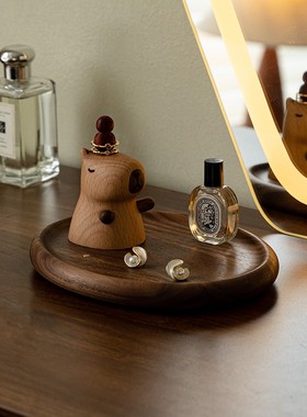 钥匙收纳玄关装饰摆件高级感桌面创意入户门卡Q皮巴拉乔迁新居礼