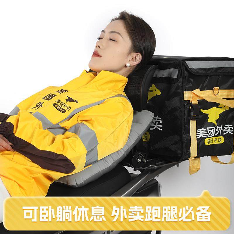 外卖车可调式护腰靠背电动车带尾箱折叠靠背摩托车后座改装配件