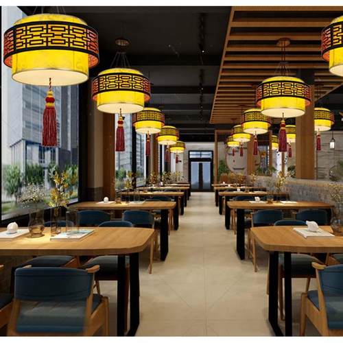 新中式灯餐厅吊灯火锅店灯仿古饭店包厢灯走廊过道中式灯笼吊灯