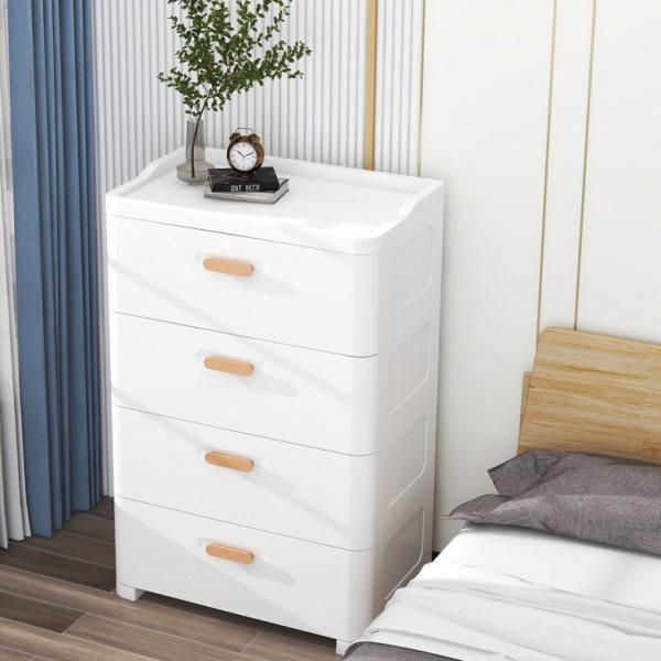 塑料床头柜简约现代收纳柜抽屉式简易储物柜卧室家用床边小型柜子,住宅家具,床头柜,淘宝优惠券,粉丝福利购,淘宝优惠卷