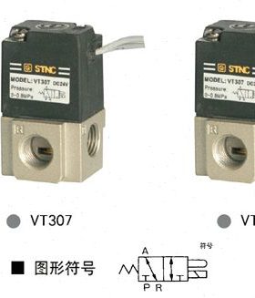 索诺天工高频阀VT307-06高频电磁阀DC12V DC24V 1分口径