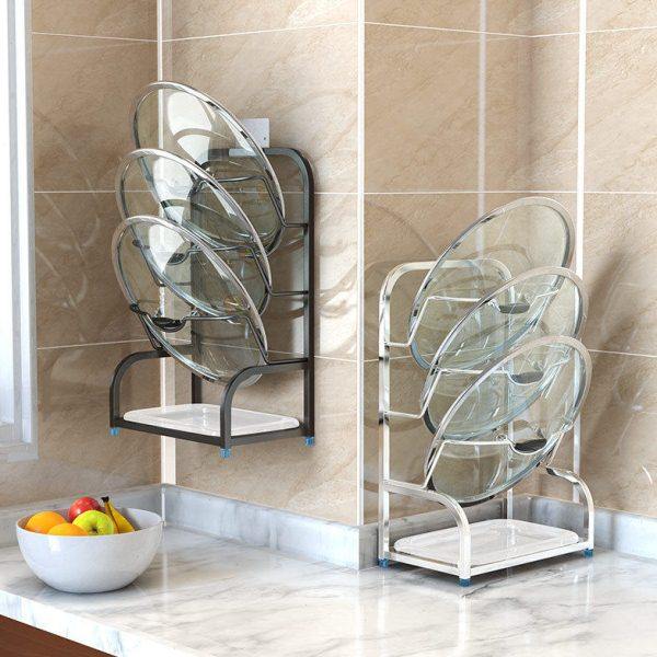 免组装304不锈钢锅盖架壁挂免打孔置物架厨房放锅盖架子带接水盘,厨房/烹饪用具,锅盖架/锅盖收纳垫,淘宝优惠券,粉丝福利购,淘宝优惠卷