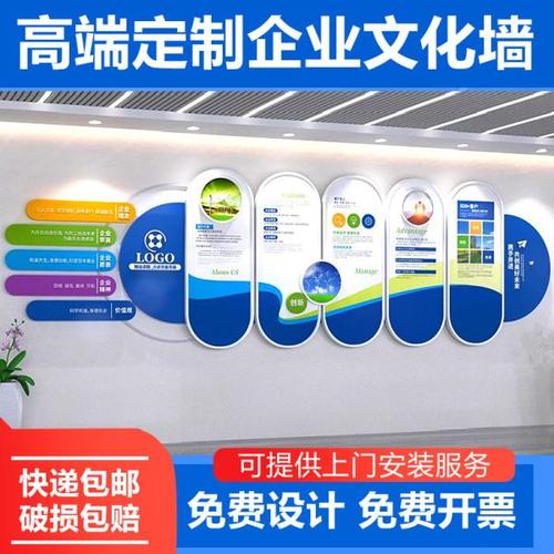 文化墙设计定制创意装饰企业走廊楼梯背景墙面3d立体公司形象墙贴