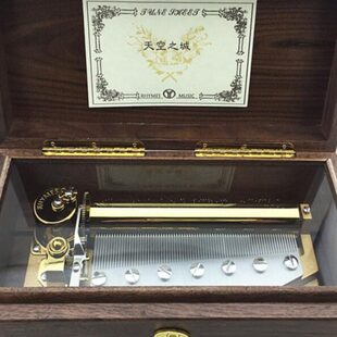 雷曼士78音胡桃木质音乐盒卡农八音盒天空之城女生圣诞礼物情人节