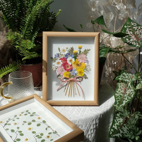 押花花束相框情人节教师节礼物家居装饰挂画摆件小清新拍摄道具