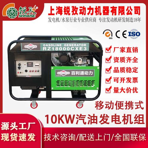 美国百力通引擎 10KW汽油发电机组 足额10千瓦 【动力质保三年】