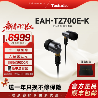 【新品上市】松下Technics EAH-TZ700-K旗舰级高保真HIFI有线耳机