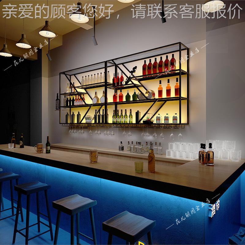 酒吧吧台简上约红酒0713壁挂式酒置柜物架墙餐倒挂家厅用创意收纳