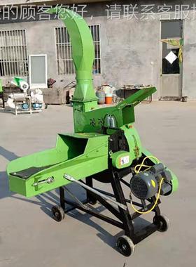 家用小铡草型玉米机秸秆牛饲料粉碎机 电QPY羊动碎草切草机