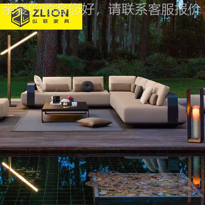 户外别墅台发合酒店庭院露花园金属沙发家具组24室外民沙宿阳台沙