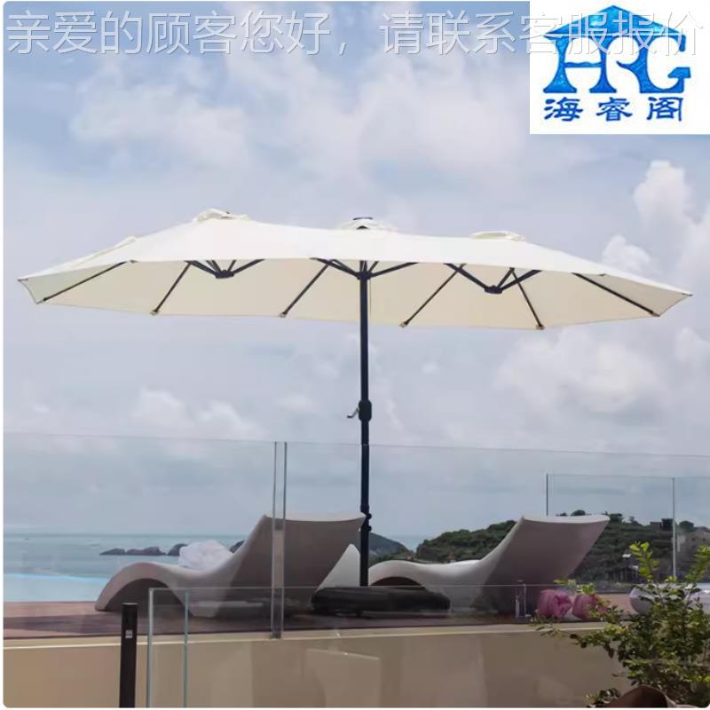 长方形外117遮阳户台咖啡厅罗马伞庭院伞大型中露柱室外三头太伞