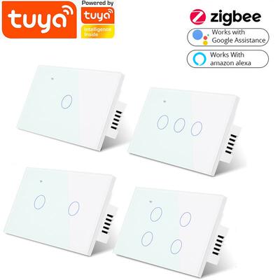 120美规单零火开关面板tuya涂鸦118美规ZigBee WIFI美台泰规插座