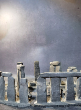 冬官手作水泥树脂工艺品建筑鱼缸苔藓花盆造景摆件巨X石阵复原模