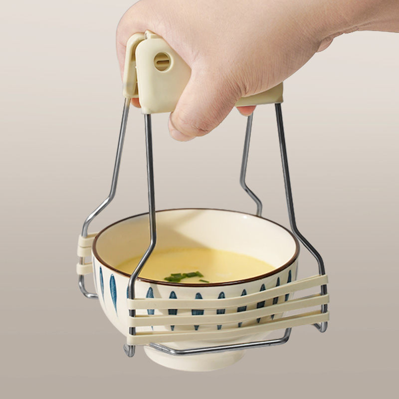 防烫夹取碗夹厨房不锈钢抓盘v子夹碗器提盘夹防滑蒸菜蒸锅夹子神